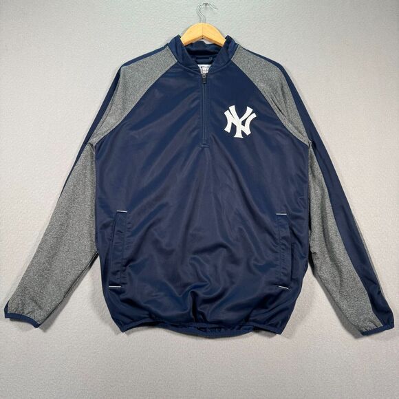 New York Yankees Jacket Adult Medium Blue Gray G-III Carl Banks Baseball MLB - Picture 1 of 10